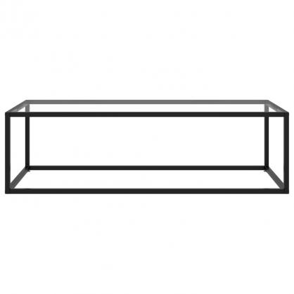 1 VidaXL Soffbord hrdat glas svart 120x50x35 cm