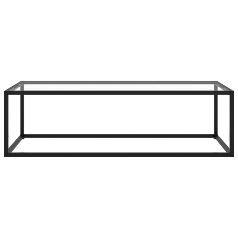 1 VidaXL Soffbord hrdat glas svart 120x50x35 cm