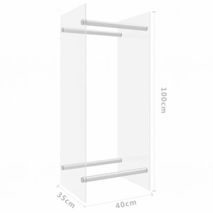 1 VidaXL Vedstll genomskinlig 40x35x100 cm hrdat glas