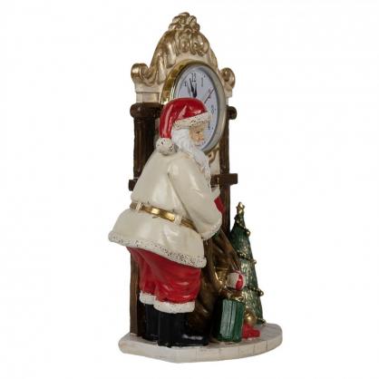 1 Clayre Eef Juldekoration Tomte med klocka beige 15x7x22 cm