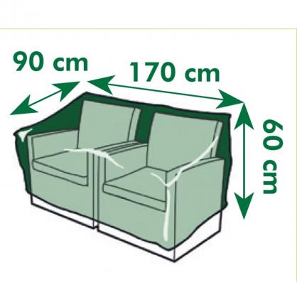 1 VidaXL Trdgrd Skyddsverdrag till loungesoffa 2 sits 170x90x60 cm