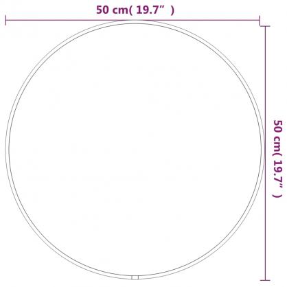 1 VidaXL Vggspegel svart  50 cm rund