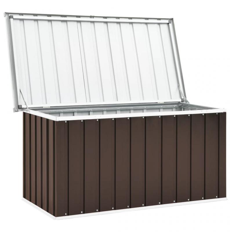 1 VidaXL Dynbox Galvaniserad brun 129x67x65 cm