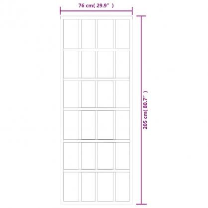 1 VidaXL Skjutdrr ESG-glas och aluminium 76x205 cm svart