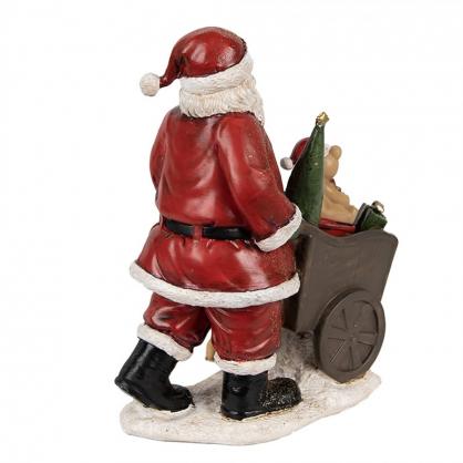 1 Clayre Eef Juldekoration Tomte 12x8x15 cm Rd Polyresin