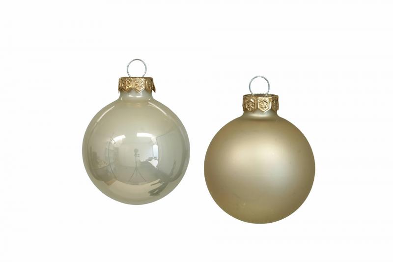 1 A Lot decoration Julgranspynt Glaskula.Bas Champagne Mix 15-pack 6cm