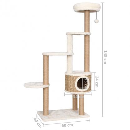 1 VidaXL Kattmbel Klstrd med dyna och klspelare 148 cm sjgrs