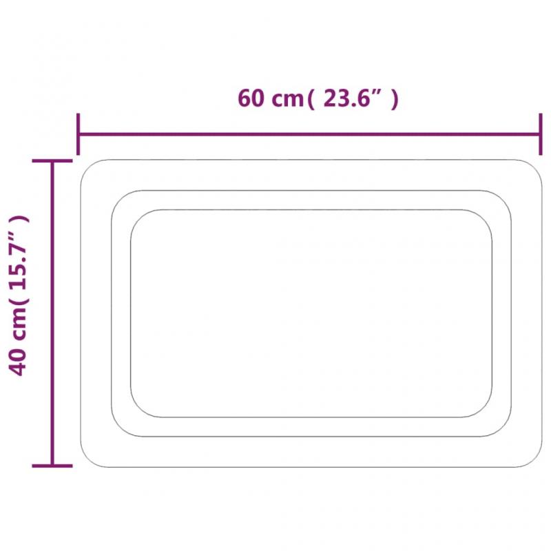 1 VidaXL Badrumsspegel LED 40x60 cm