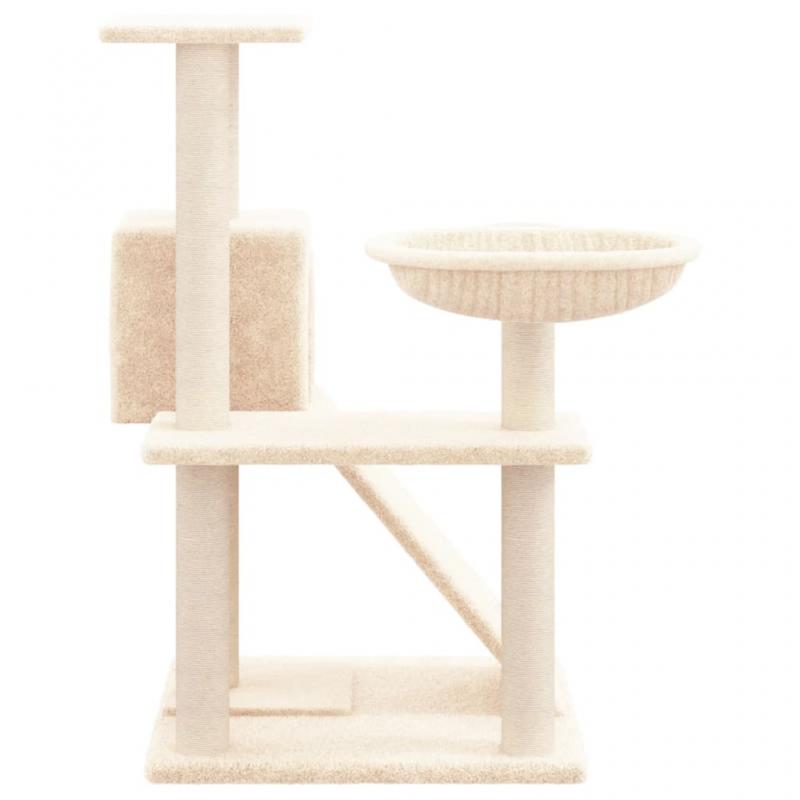 1 VidaXL Kattmbel Kattrd med klspelare sisal grddvit 82 cm