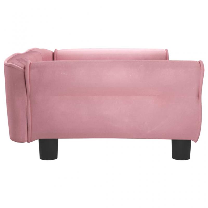 1 VidaXL Hundbdd sammet 95x55x30 cm rosa