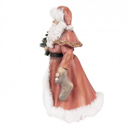 1 Clayre Eef Juldekoration Jultomte 23 cm Rd Polyresin