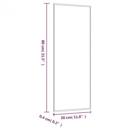 1 VidaXL Vggspegel 30x80 cm glas rektangulr