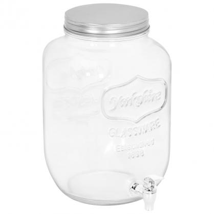 1 VidaXL Glasbehllare med tappkran 2 st 8050 ml glas