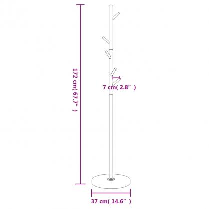 1 VidaXL Kldstllning svart 172 cm pulverlackerat jrn