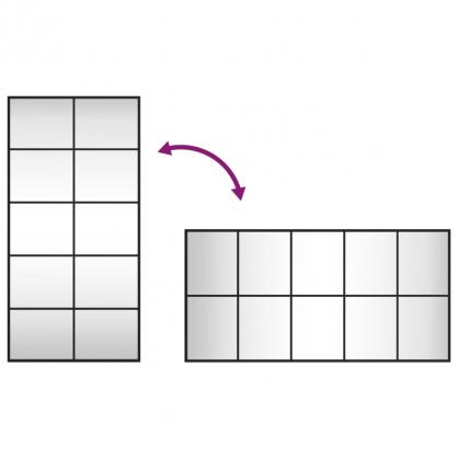 1 VidaXL Vggspegel svart 50x100 cm rektangulr jrn