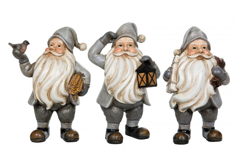 1 A Lot decoration Juldekoration Tomte Gr 15 cm 3-pack