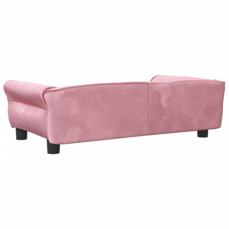 1 VidaXL Hundbdd sammet 95x55x30 cm rosa