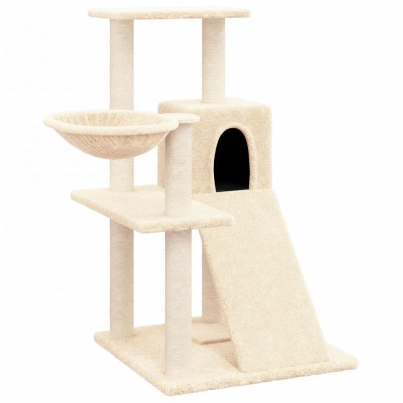 1 VidaXL Kattmbel Kattrd med klspelare sisal grddvit 82 cm