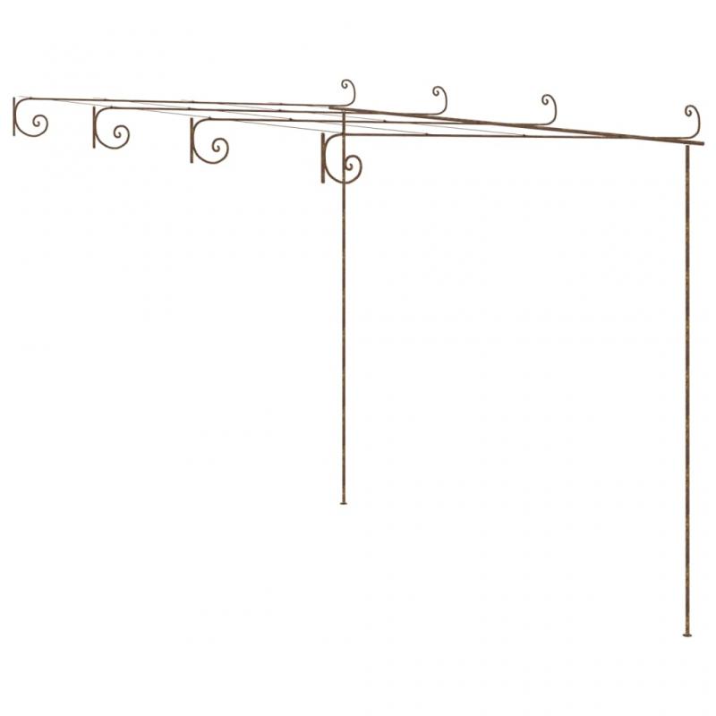 1 VidaXL Pergola antikbrun 4x3x2,5 m jrn