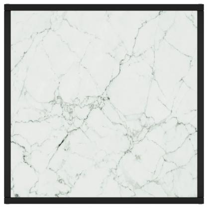 1 VidaXL Soffbord hrdat glas svart vit marmor glas 60x60x35 cm