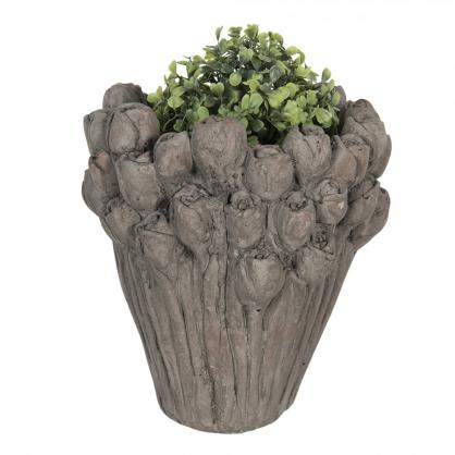 1 Clayre Eef Blomkruka Inomhus  23x25 Cm Gr blommor Rund