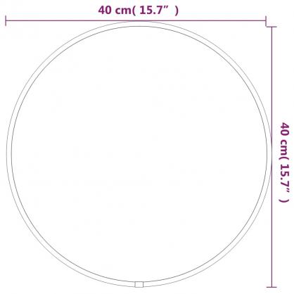 1 VidaXL Vggspegel svart  40 cm rund