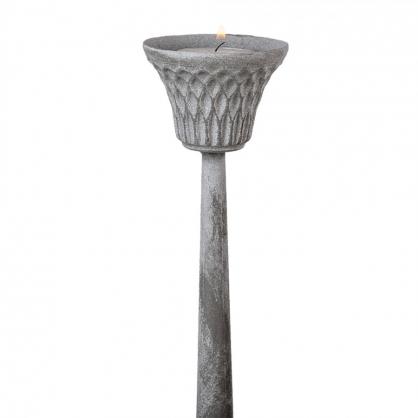 1 Clayre Eef Ljusstake Ljushllare Metall 50 cm Gr/Silver