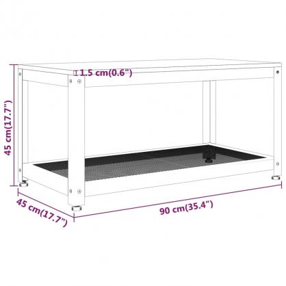 1 VidaXL Soffbord 90x40x45 cm ljusbrun och svart MDF och jrn