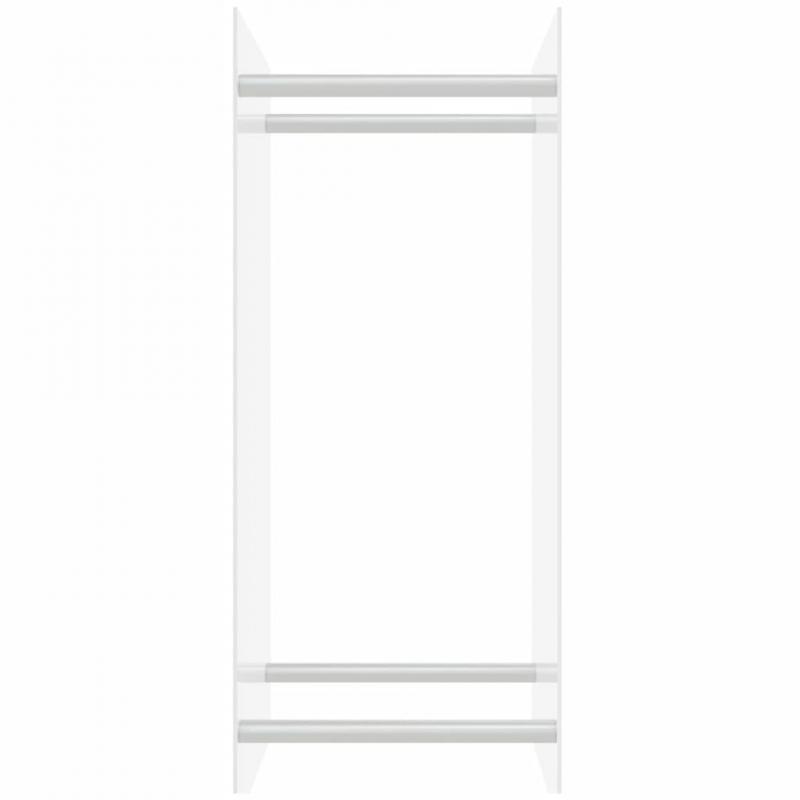 1 VidaXL Vedstll genomskinlig 40x35x100 cm hrdat glas