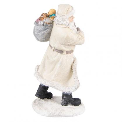 1 Clayre Eef Juldekoration Jultomte 21 cm Beige Gr Polyresin