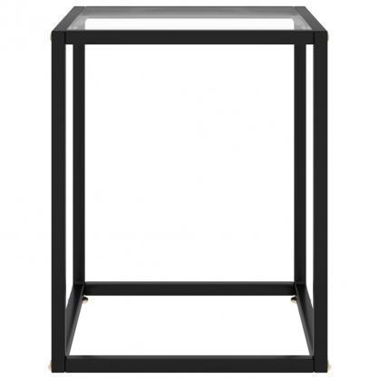 1 VidaXL Soffbord hrdat glas svart 40x40x50 cm