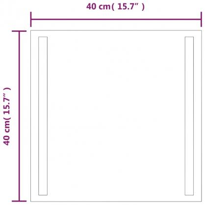 1 VidaXL Badrumsspegel LED fyrkantig 40x40 cm