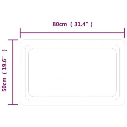 1 VidaXL Badrumsspegel LED rektangulr 50x80 cm