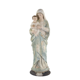 1 Chic Antique Dekoration Figur Madonna H57/L19/B19 cm opal