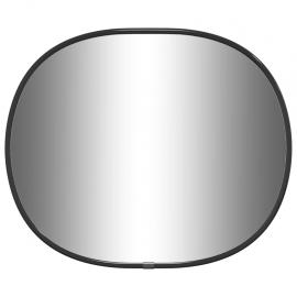 1 VidaXL Väggspegel oval svart 30x25 cm
