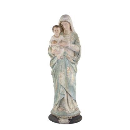 1 Chic Antique Dekoration Figur Madonna H57/L19/B19 cm opal