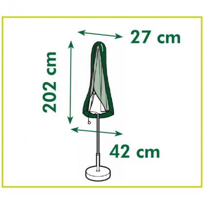 1 VidaXL Trdgrd Skyddsverdrag till raka parasoll 202x42x27 cm