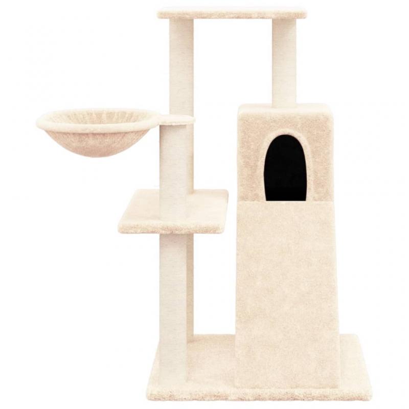 1 VidaXL Kattmbel Kattrd med klspelare sisal grddvit 82 cm