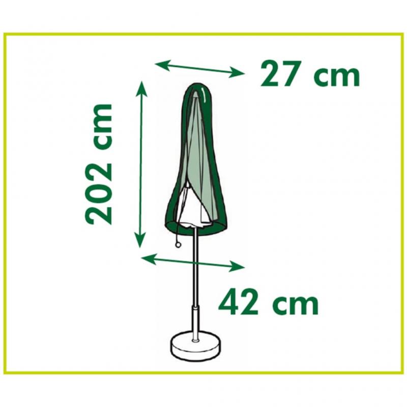 1 VidaXL Trdgrd Skyddsverdrag till raka parasoll 202x42x27 cm