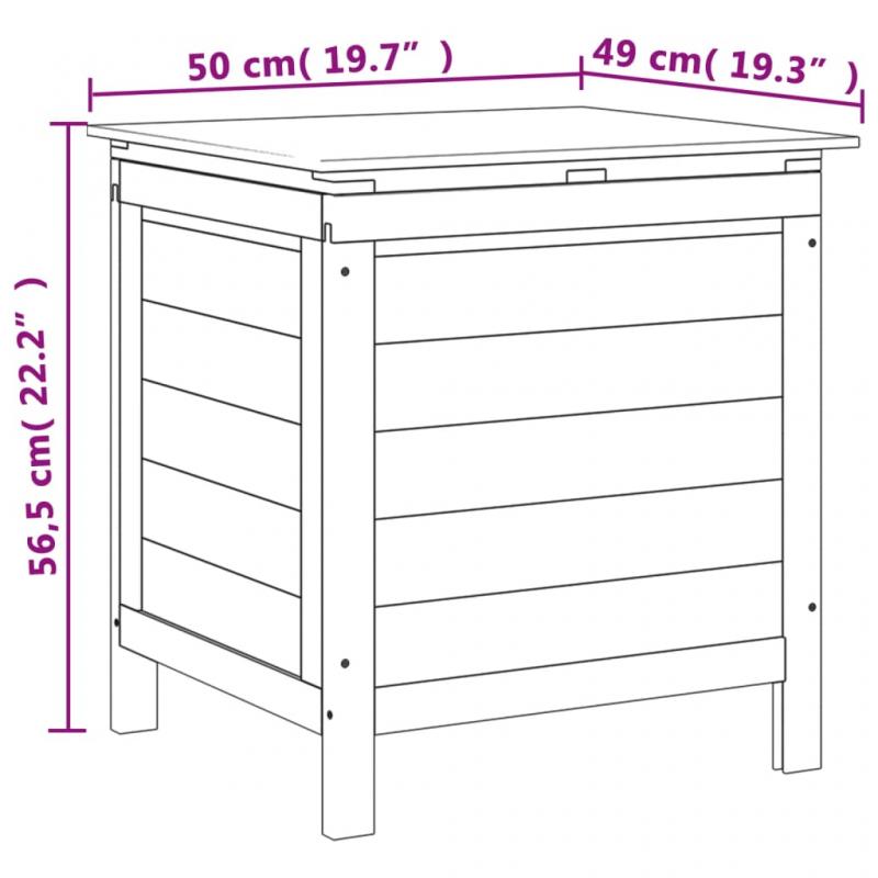 1 VidaXL Dynbox massiv grantr antracit 50x49x56,5 cm