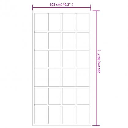 1 VidaXL Skjutdrr ESG-glas och aluminium 102x205 cm svart