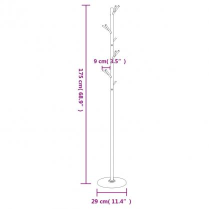 1 VidaXL Kldhngare svart 175 cm pulverlackerat jrn