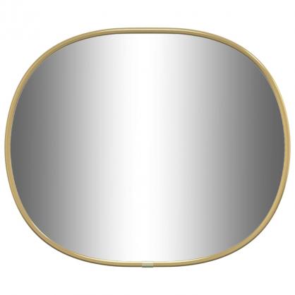 1 VidaXL Vggspegel oval guld 30x25 cm