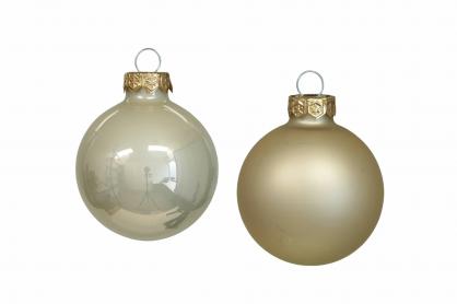 1 A Lot decoration Julgranspynt Glaskula.Bas Champagne Mix 8-pack 8cm