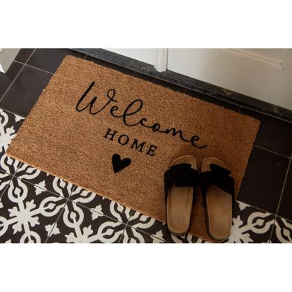 1 Clayre Eef Drrmatta Welcome Home Brun Svart 75x45x1 cm