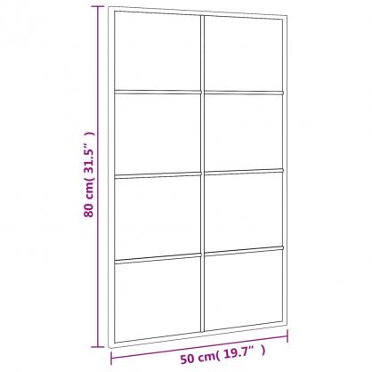 1 VidaXL Vggspegel svart 50x80 cm rektangulr jrn