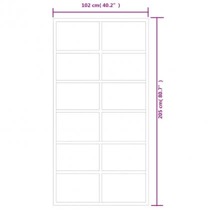 1 VidaXL Skjutdrr ESG-glas och aluminium 102x205 cm svart