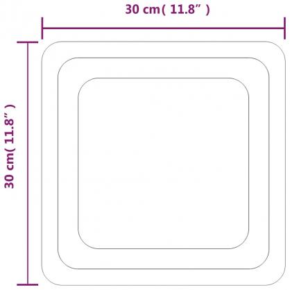 1 VidaXL Badrumsspegel LED fyrkantig 30x30 cm