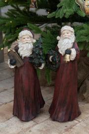 1 A Lot decoration Juldekoration Tomte 2-pack Rustik Röd Mix 37cm