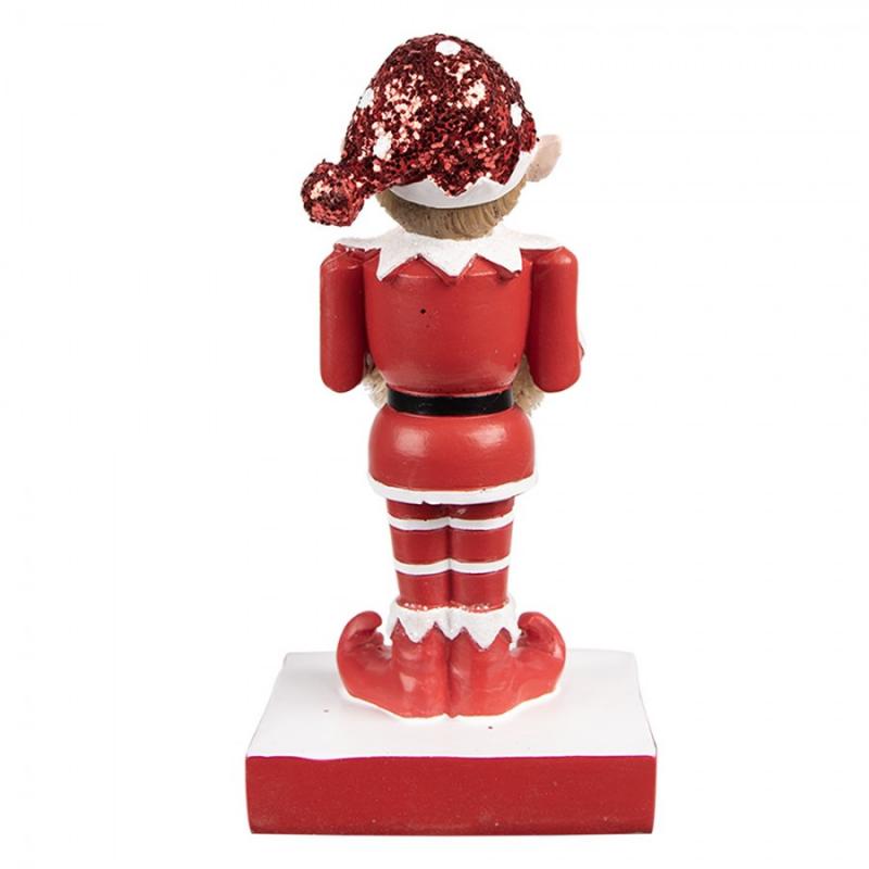 1 Clayre Eef Juldekoration Julstrumpa Krok Elf 20 cm Rd Polyresin